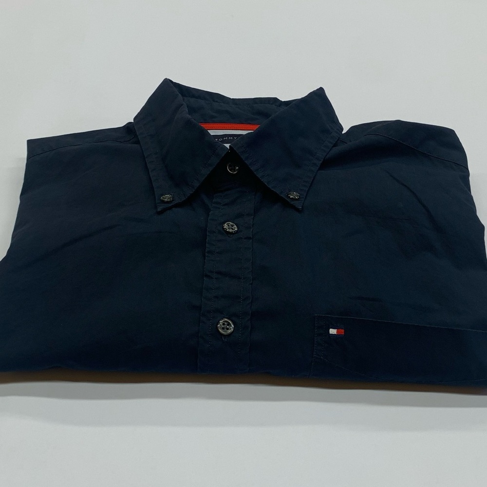 Men's Dress Shirt - Tommy Hilfiger - Size L - Dark Blue